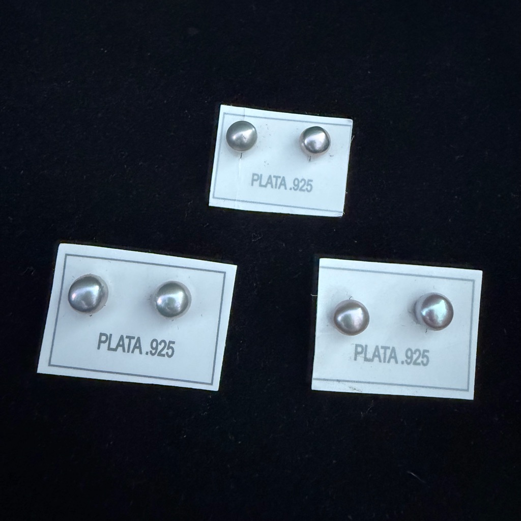Taxco Sterling Silver Pearl Stud Earrings -Plata 925 25 Each Pair 25$